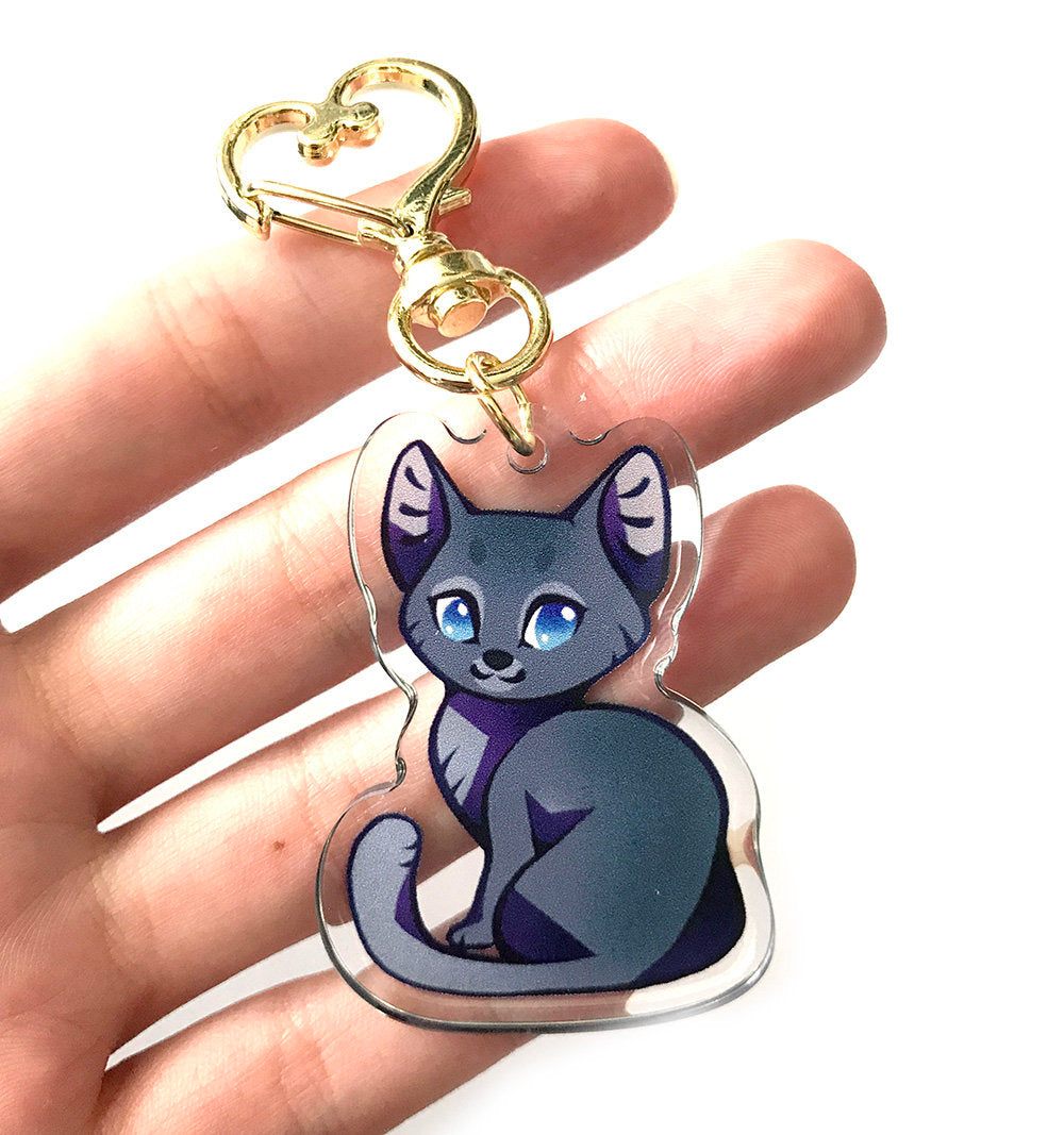 Bluestar Warrior Cats Keyring Charm