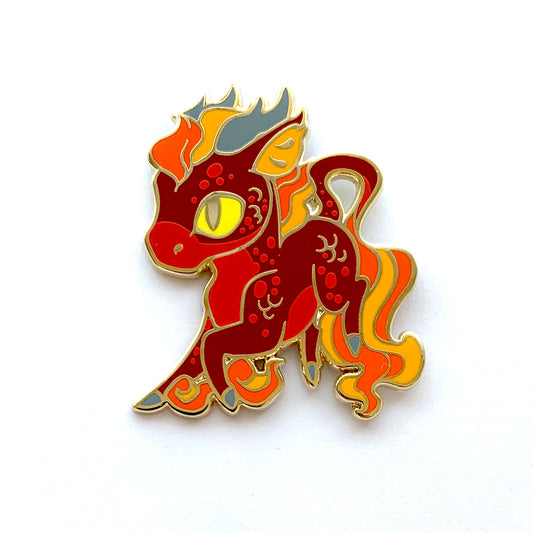 Red Kirin Enamel Pin