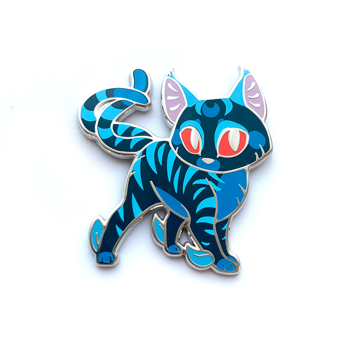 Blue Nekomata Enamel Pin