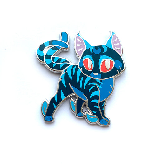 Blue Nekomata Enamel Pin