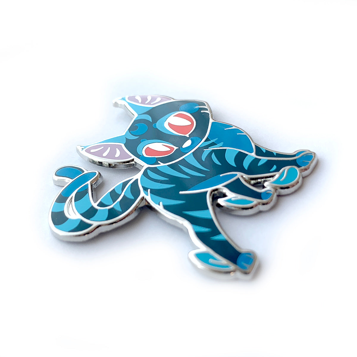 Blue Nekomata Enamel Pin