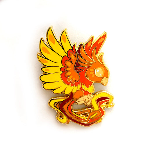 Red Phoenix Enamel Pin