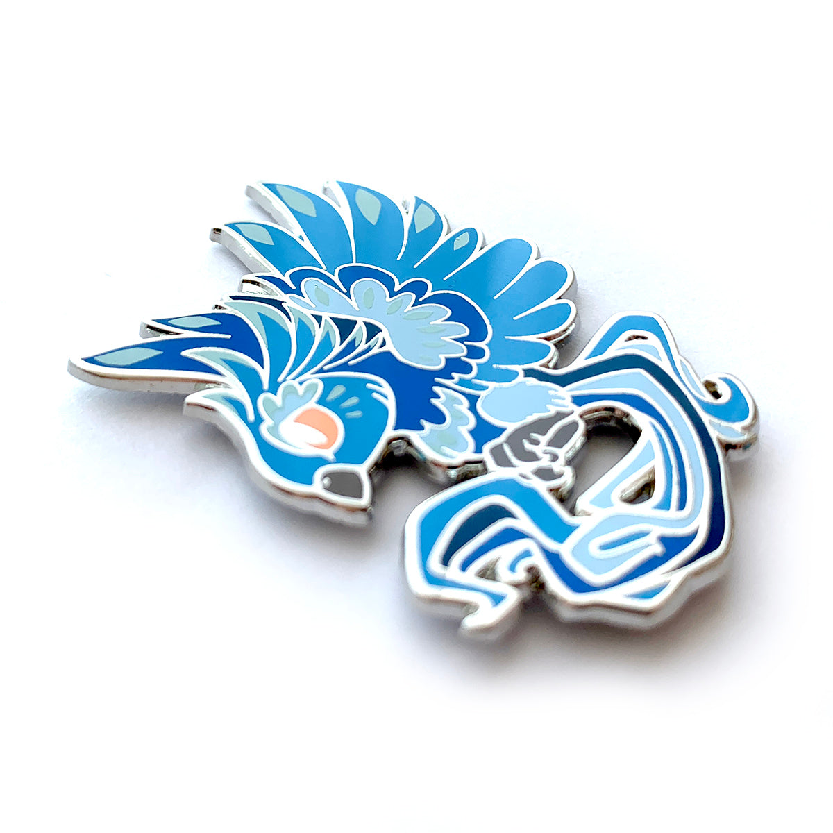 Blue Phoenix Enamel Pin