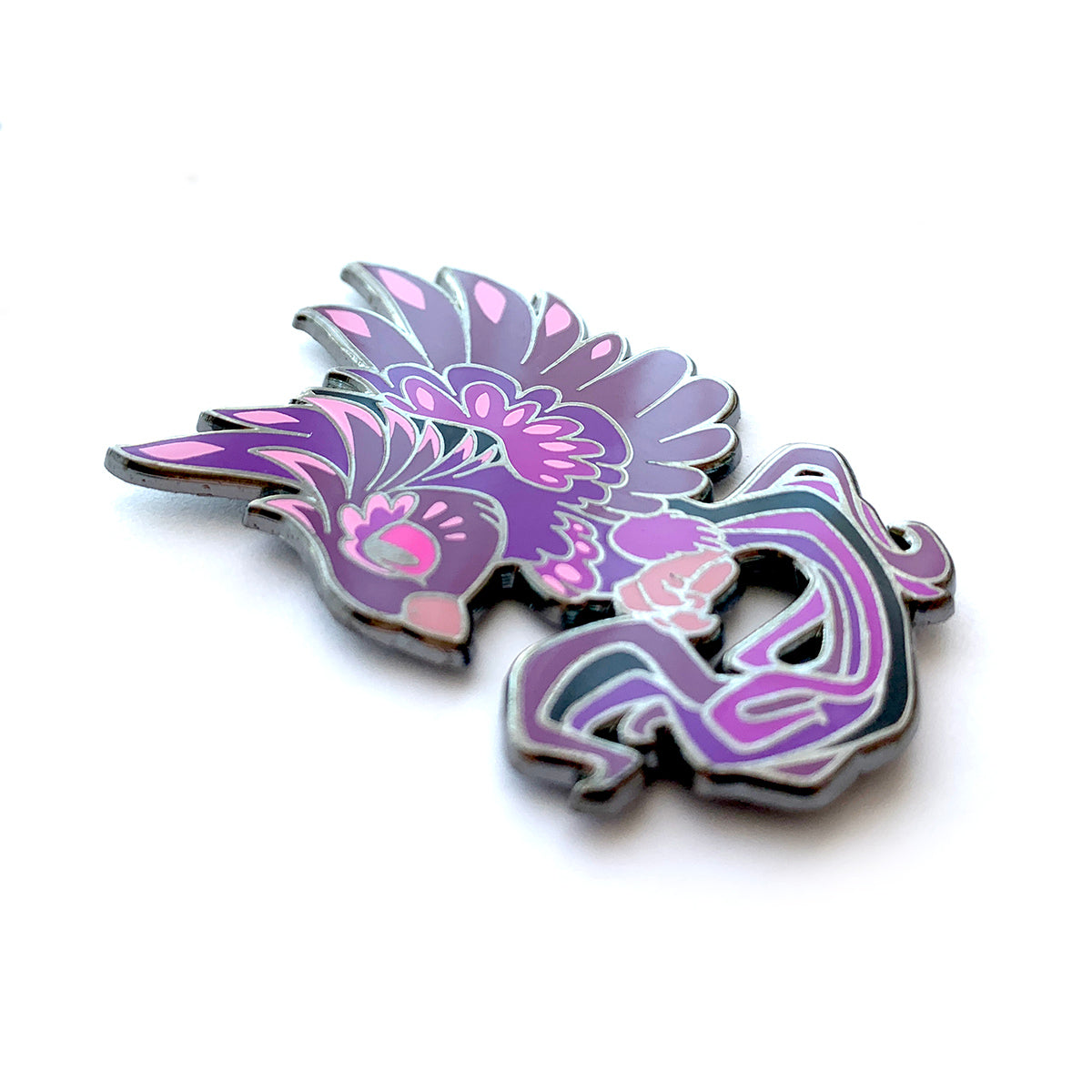 Purple Phoenix Enamel Pin