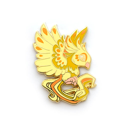 Yellow Phoenix Enamel Pin