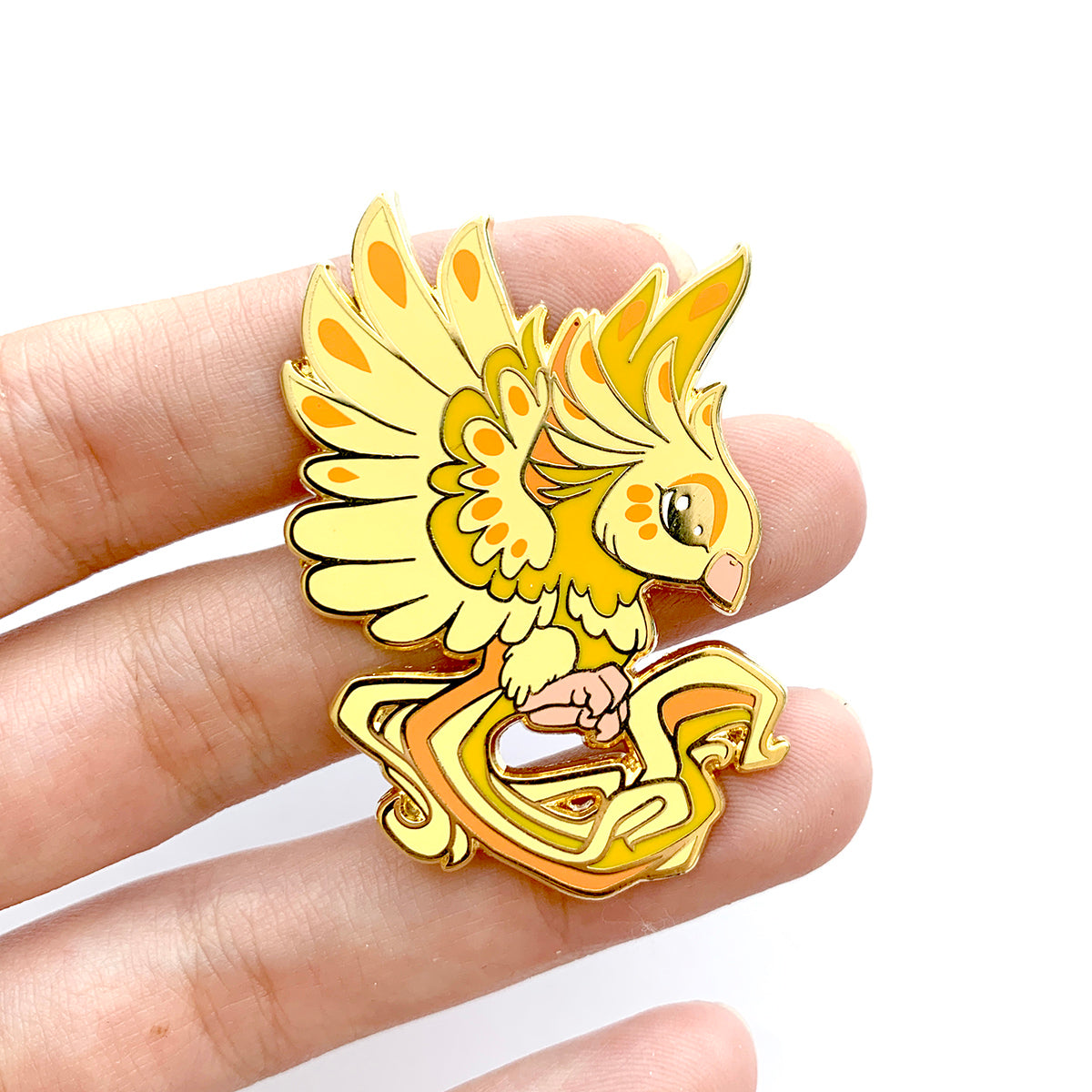 Yellow Phoenix Enamel Pin
