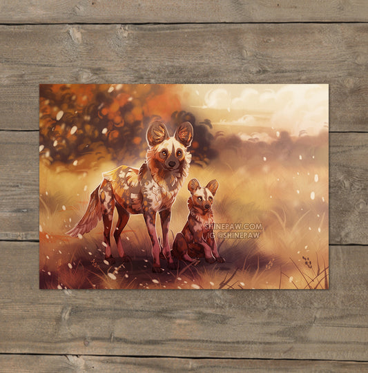 African Wild Dog - Art Print