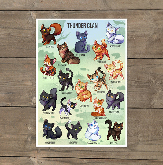 Thunder Clan - Warrior Cats Art Print