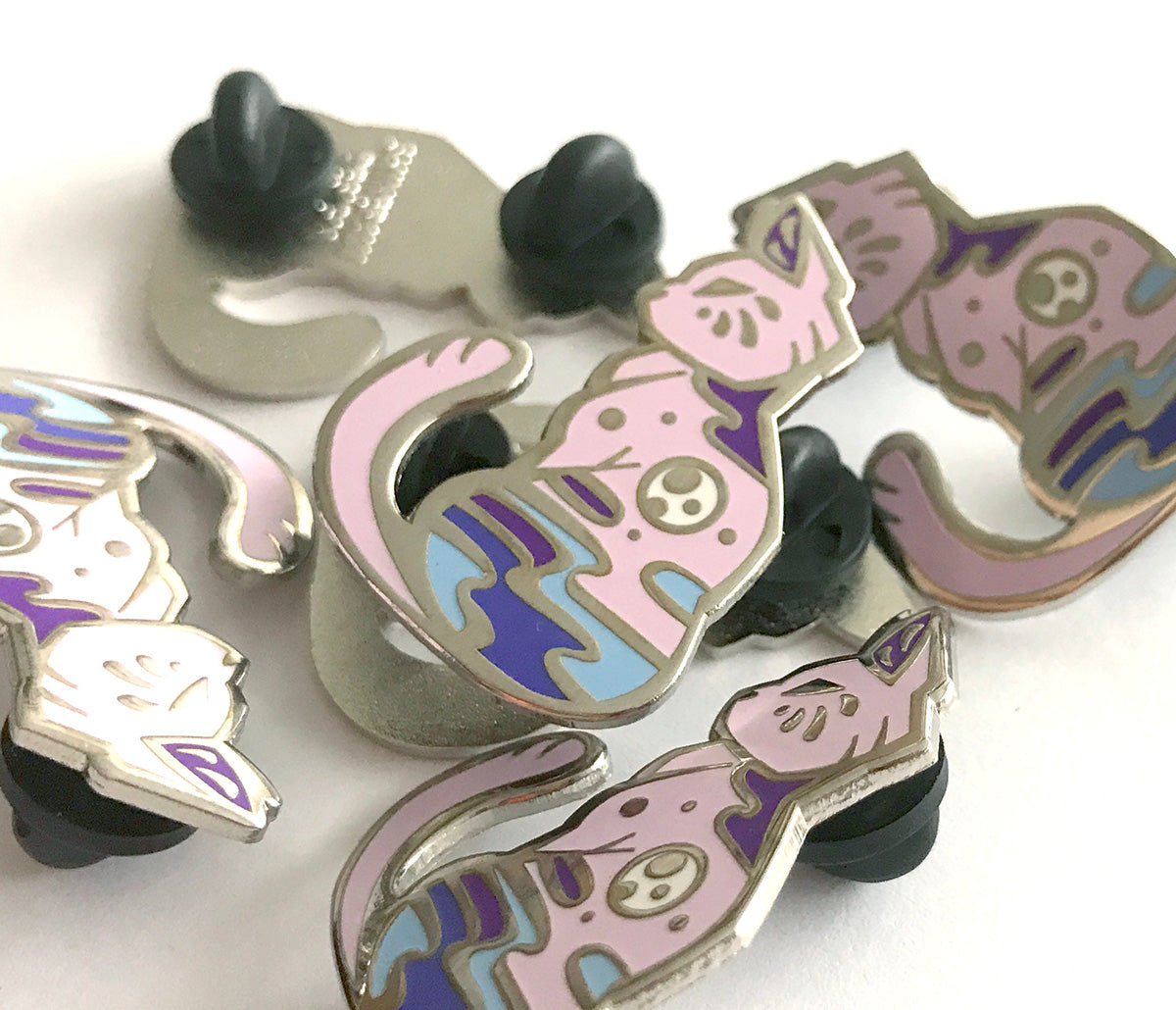 Purple Moon Cat Enamel Pin