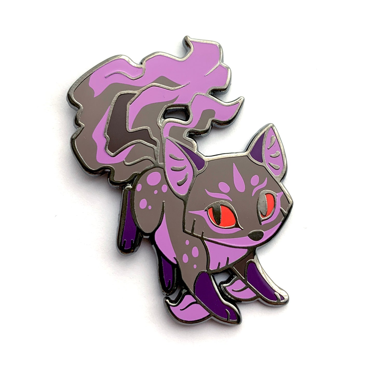 Purple Kitsune Enamel Pin