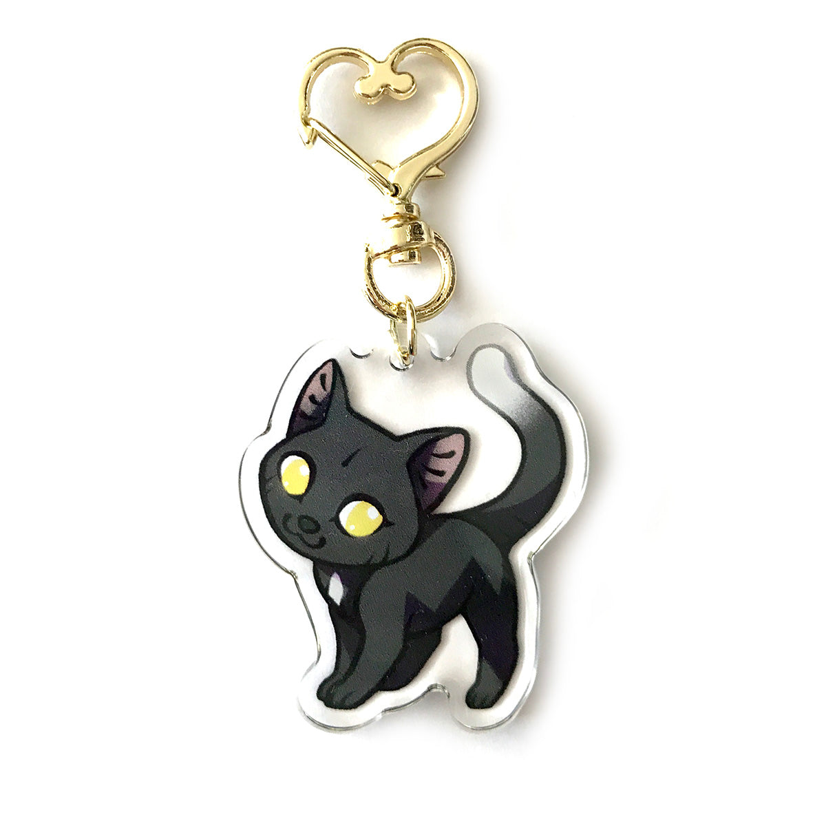 Ravenpaw Warrior Cats Keyring Charm – Shinepaw Design