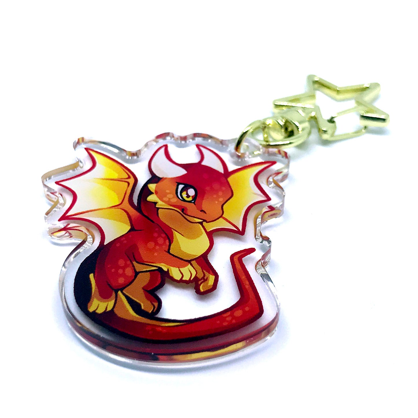 Red Dragon Keyring Charm