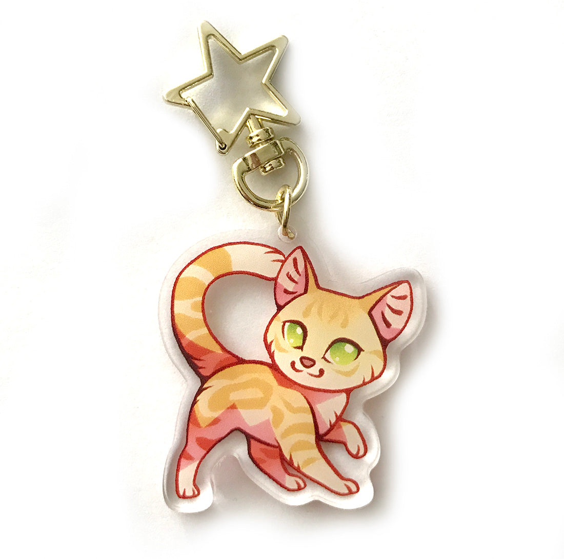 Warrior Cats Keyring Charm Clear Double Sided Acrylic 