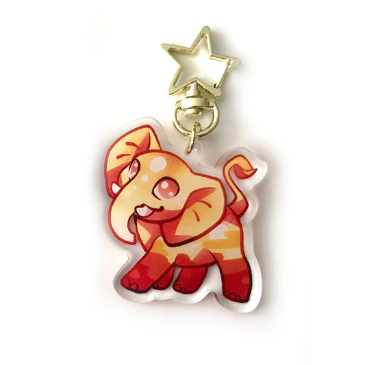 Sunset Elephant Keyring