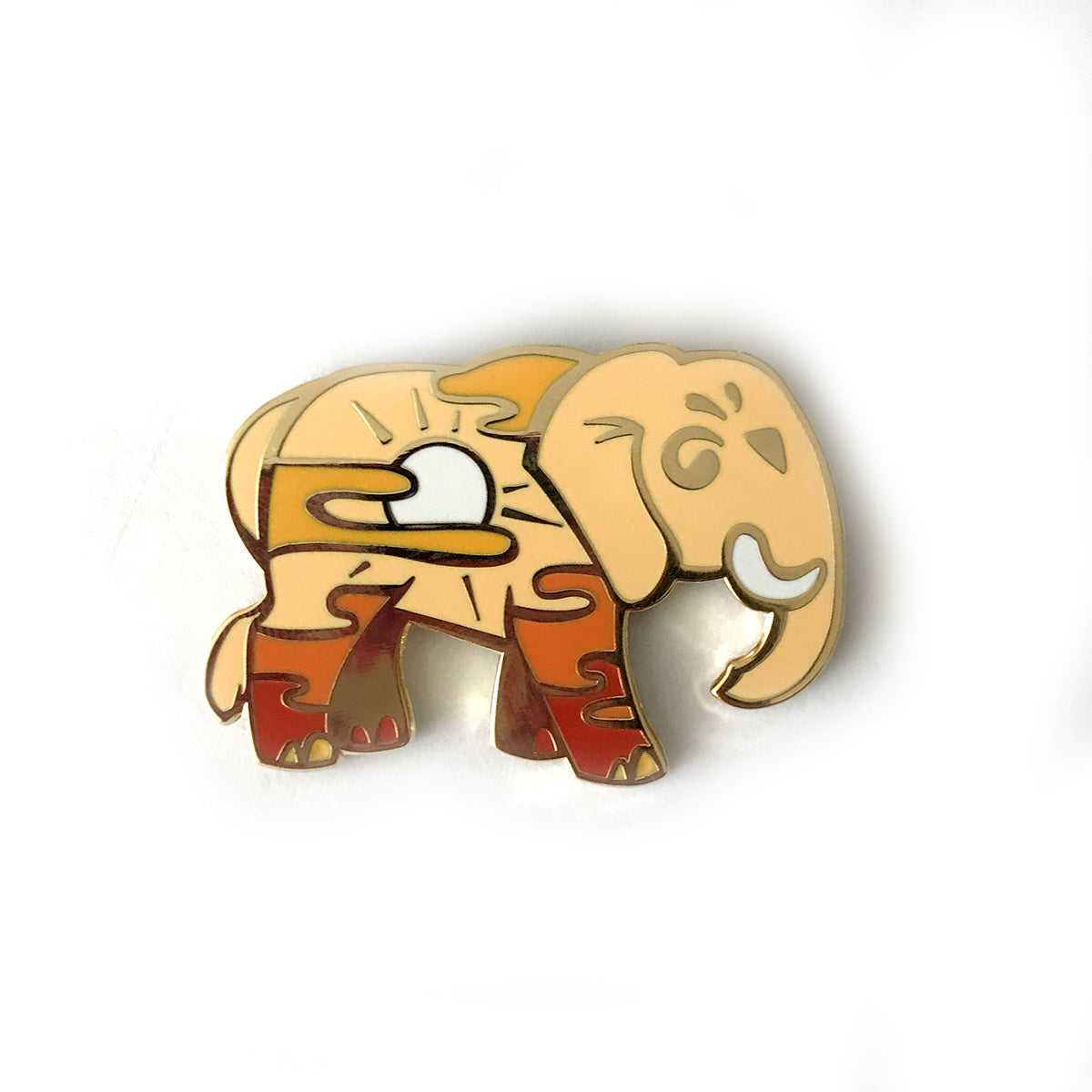 Sunset Elephant Enamel Pin