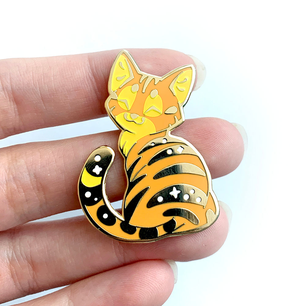 Tabby Cat Enamel Pin