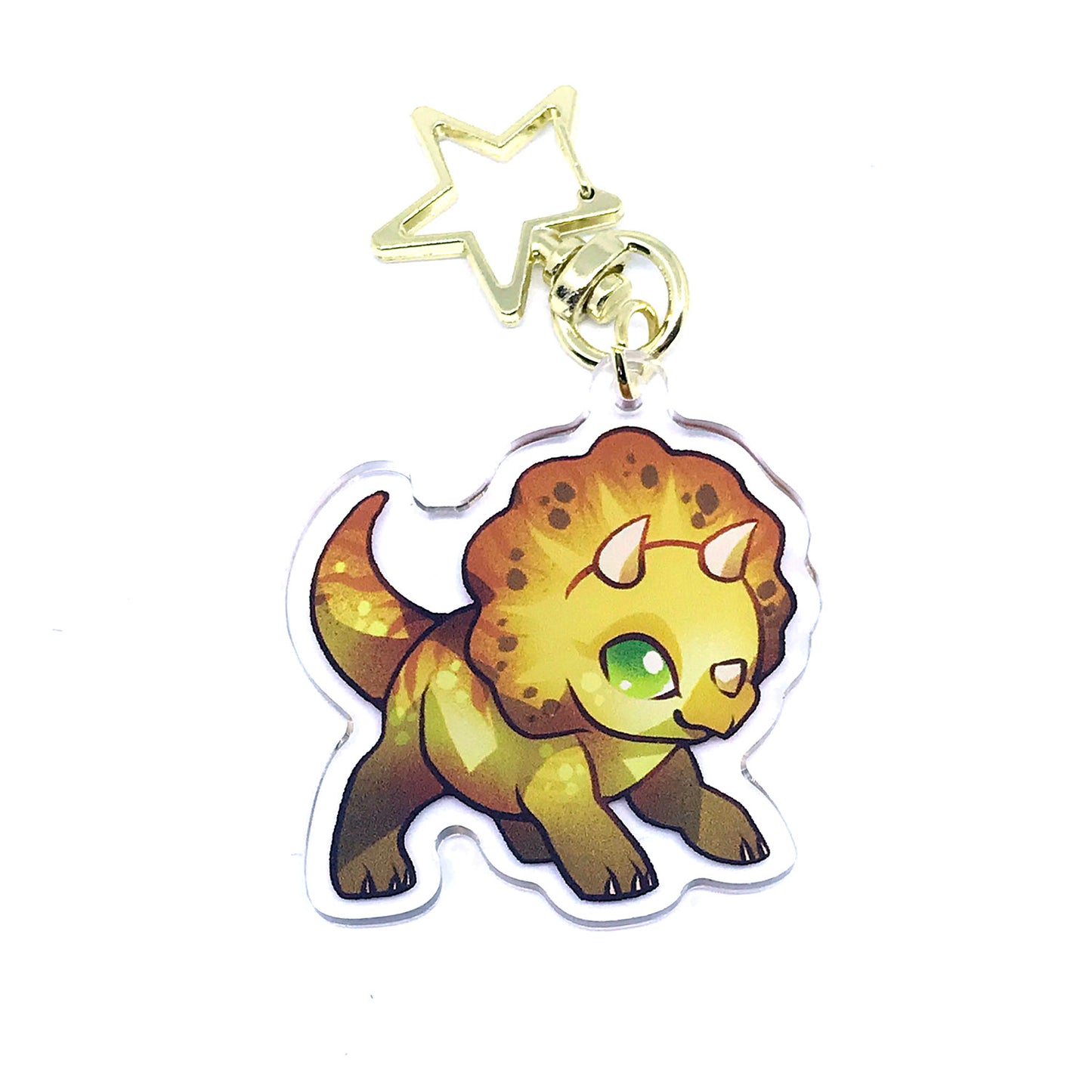 Triceratops Keyring Charm
