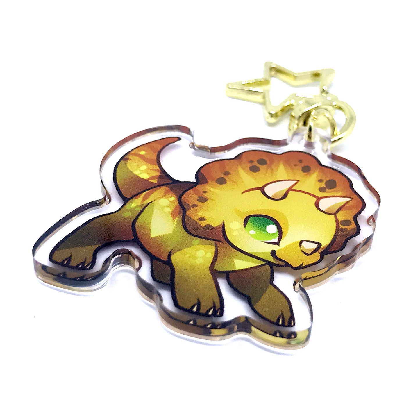 Triceratops Keyring Charm