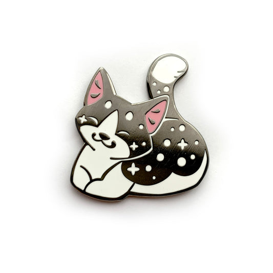 Black Tuxedo Cat Enamel Pin