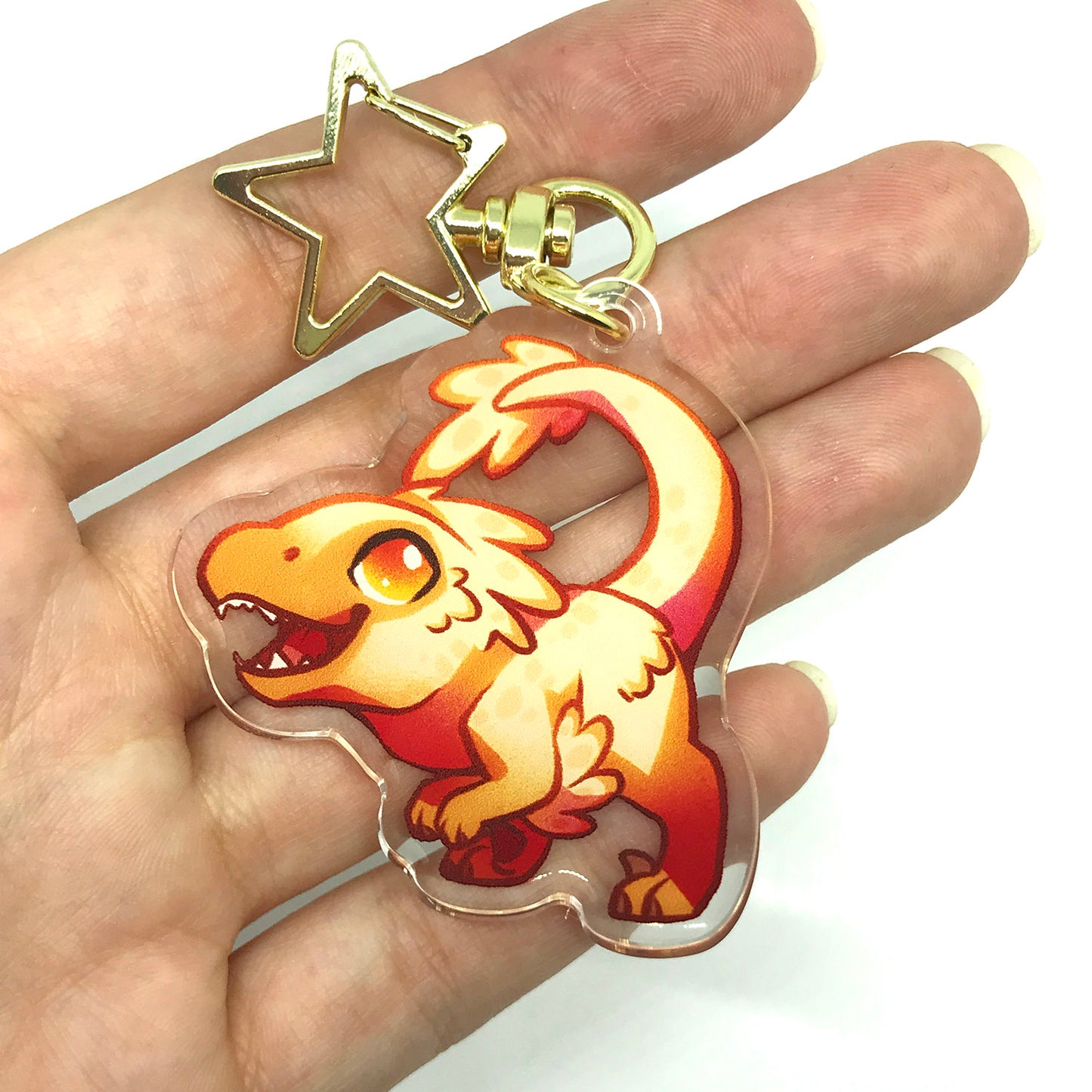 Velociraptor Keyring Charm