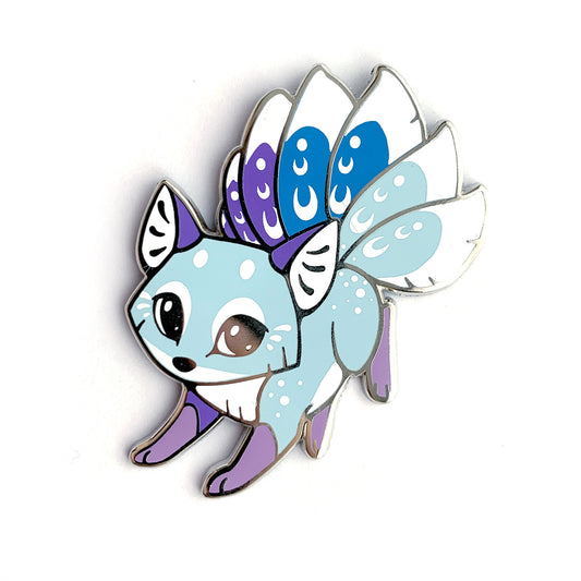 Winter Kitsune Enamel Pin