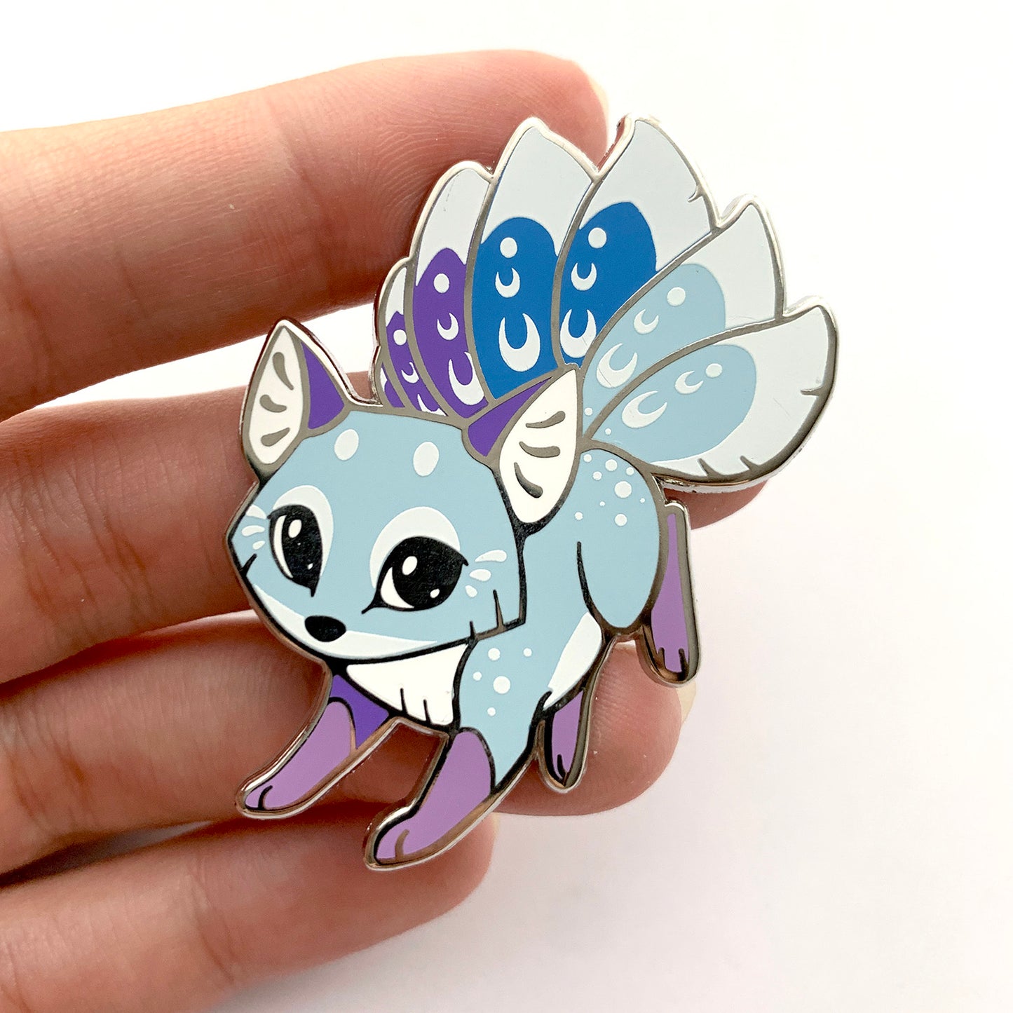 Winter Kitsune Enamel Pin