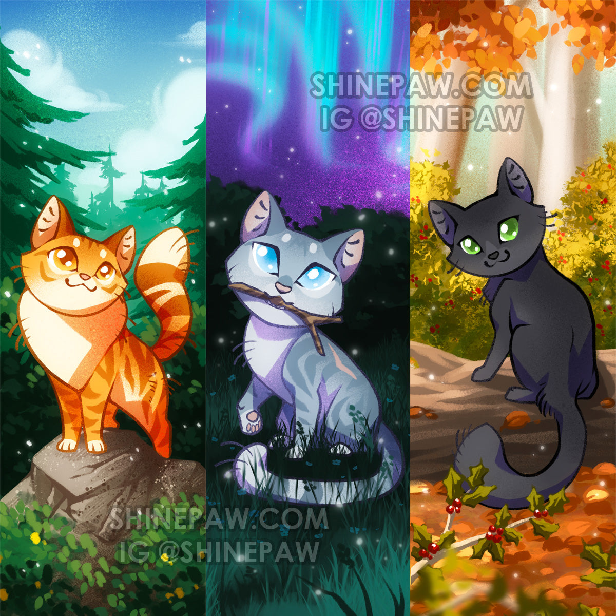[PRE-ORDER] Power of Three Bookmark set - Warrior Cats