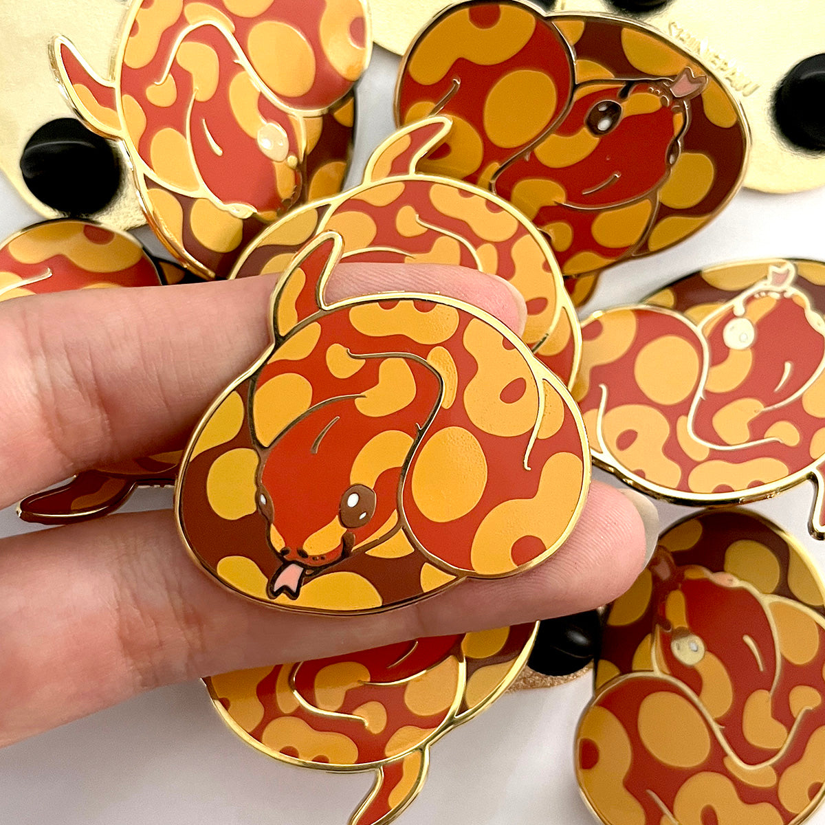 Ball Python Pins Ball Python Hard Enamel Pin – Shinepaw Design