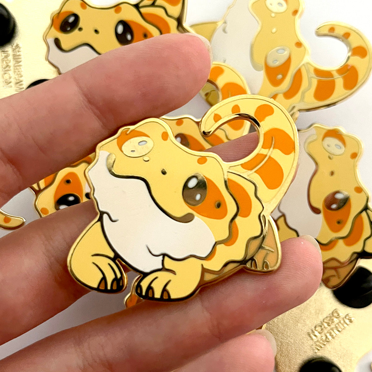 Yellow Bearded Dragon Hard Enamel Pin