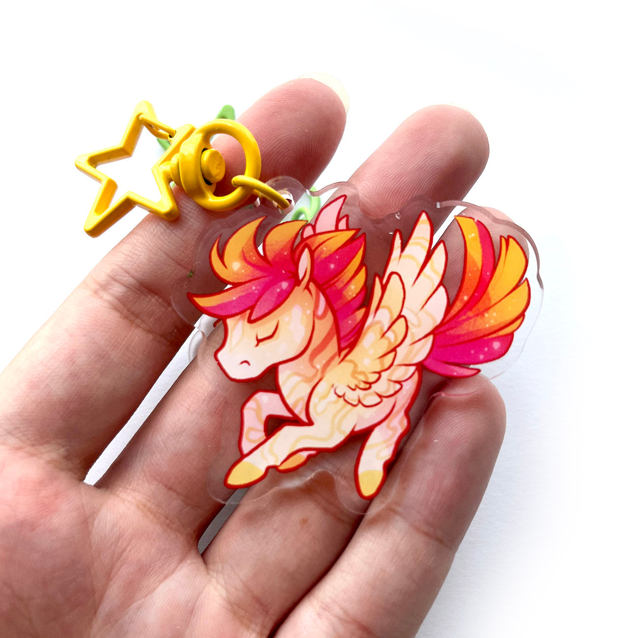 Green Eastern Dragon Keychain Charm