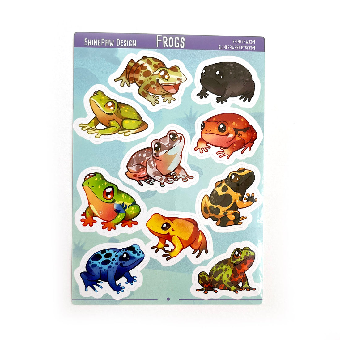 Frogs Sticker Sheet – Shinepaw Design