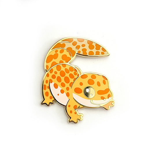 Yellow Leopard Gecko Hard Enamel Pin