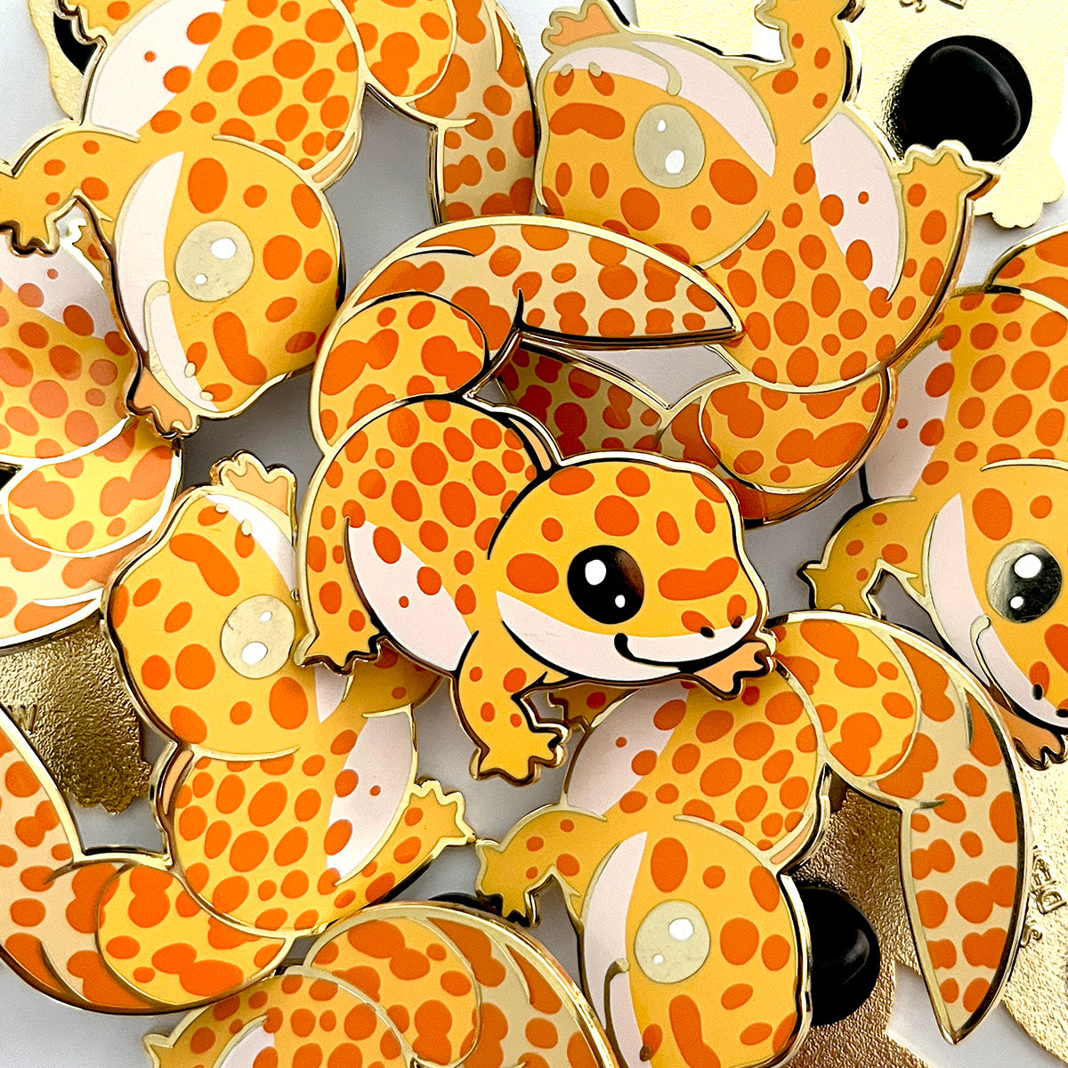 Yellow Leopard Gecko Hard Enamel Pin