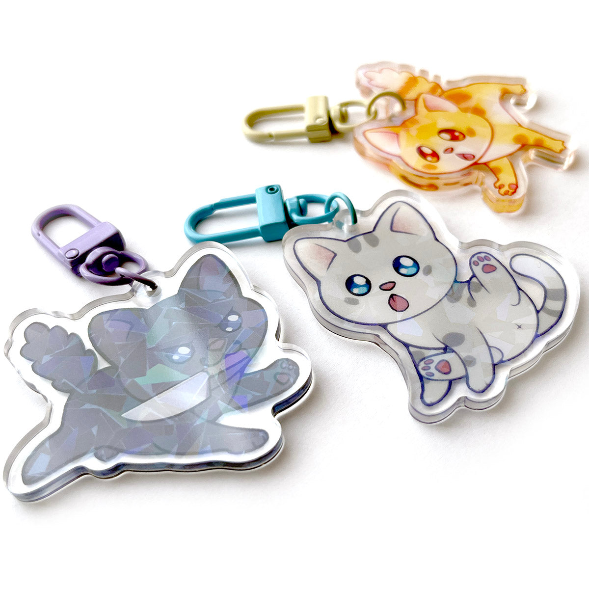 Mlem - Holo Chibi Cat Keychain Charm (Copy) (Copy)