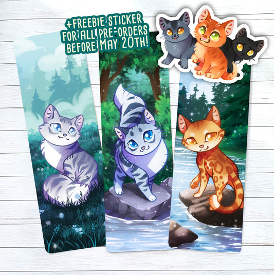 [PRE-ORDER] River Clan Queens Bookmark set - Warrior Cats