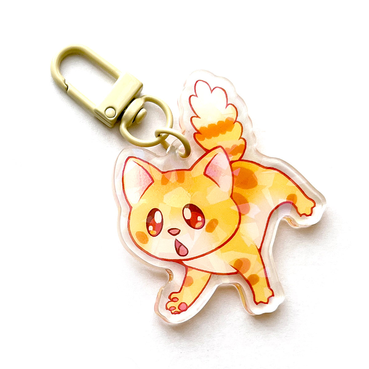 Scaredy Cat - Holo Chibi Cat Keychain Charm (Copy)