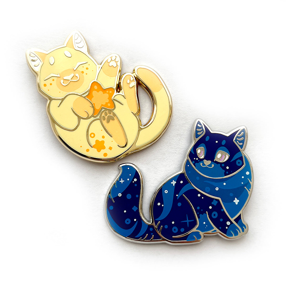 Shooting Star Cat Enamel Pin