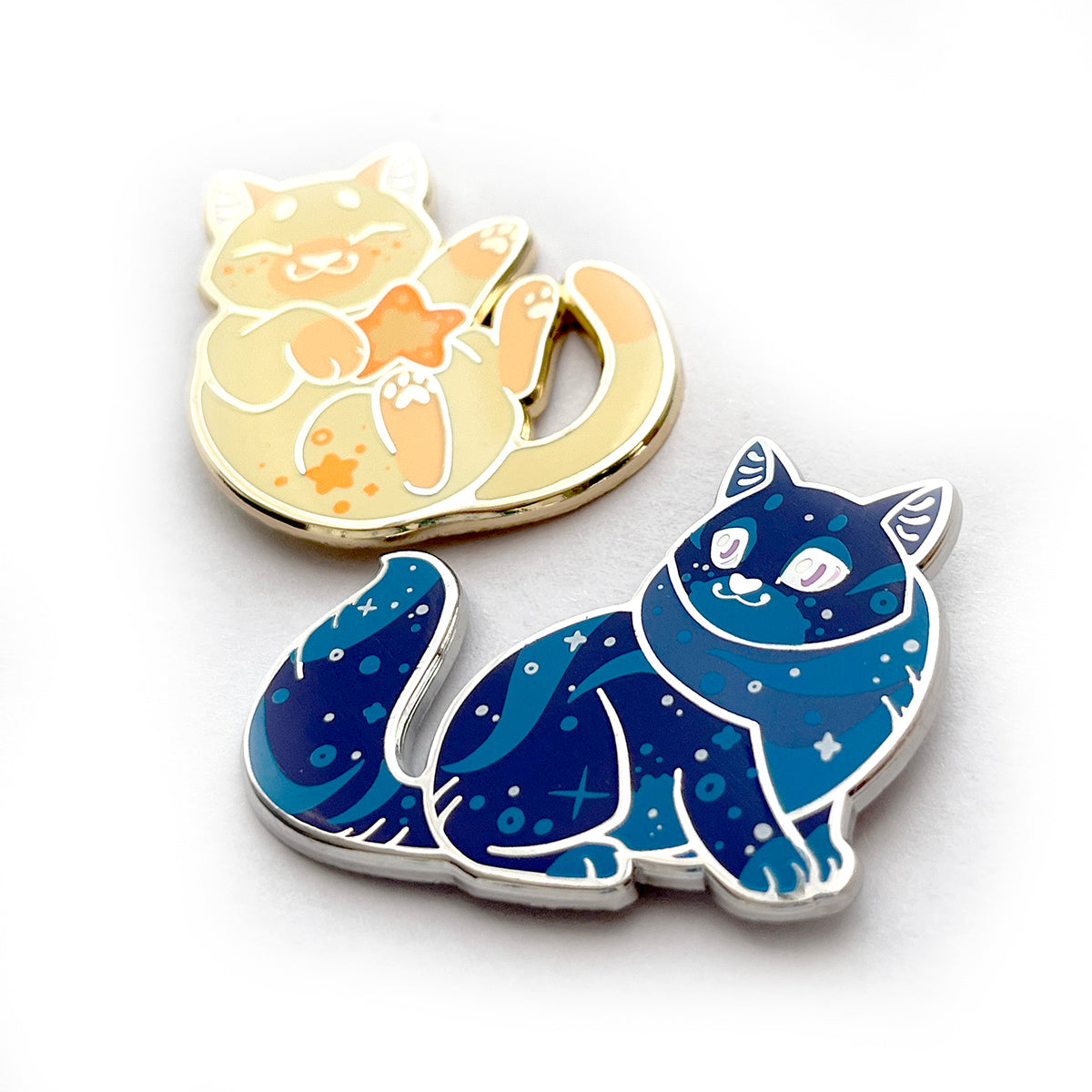 Shooting Star Cat Enamel Pin