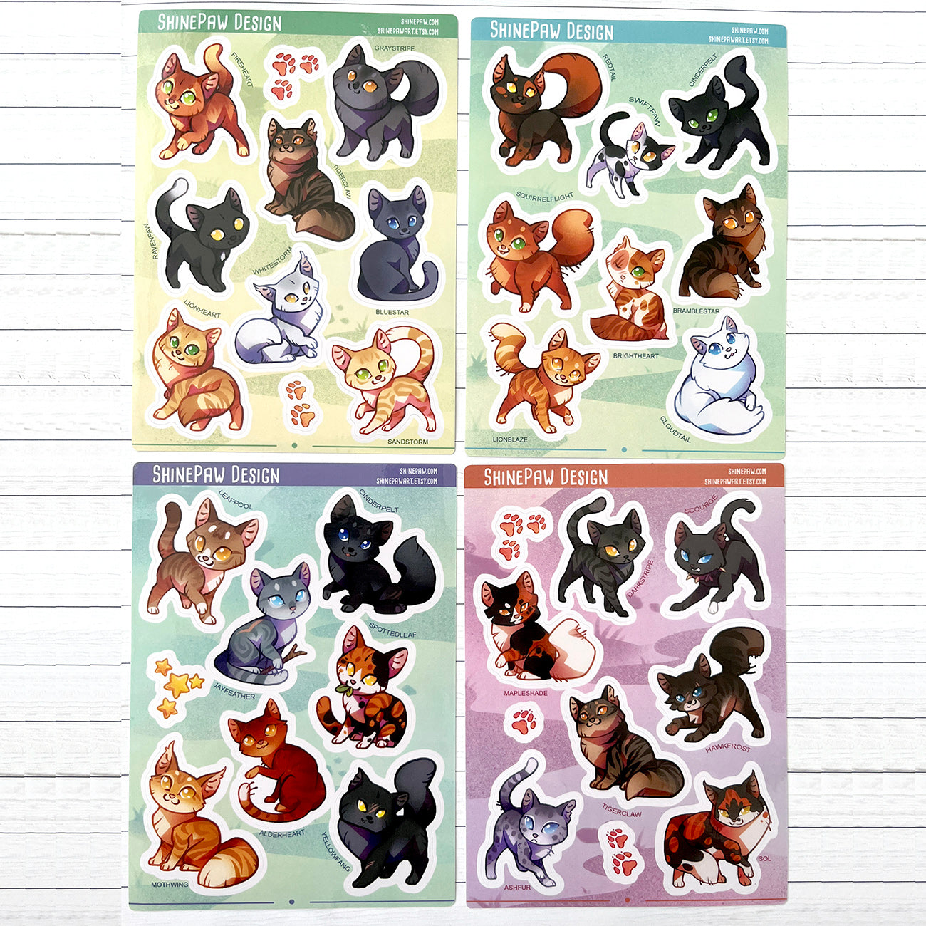 Warrior Cats Sticker Sheet - Thunder Clan 2