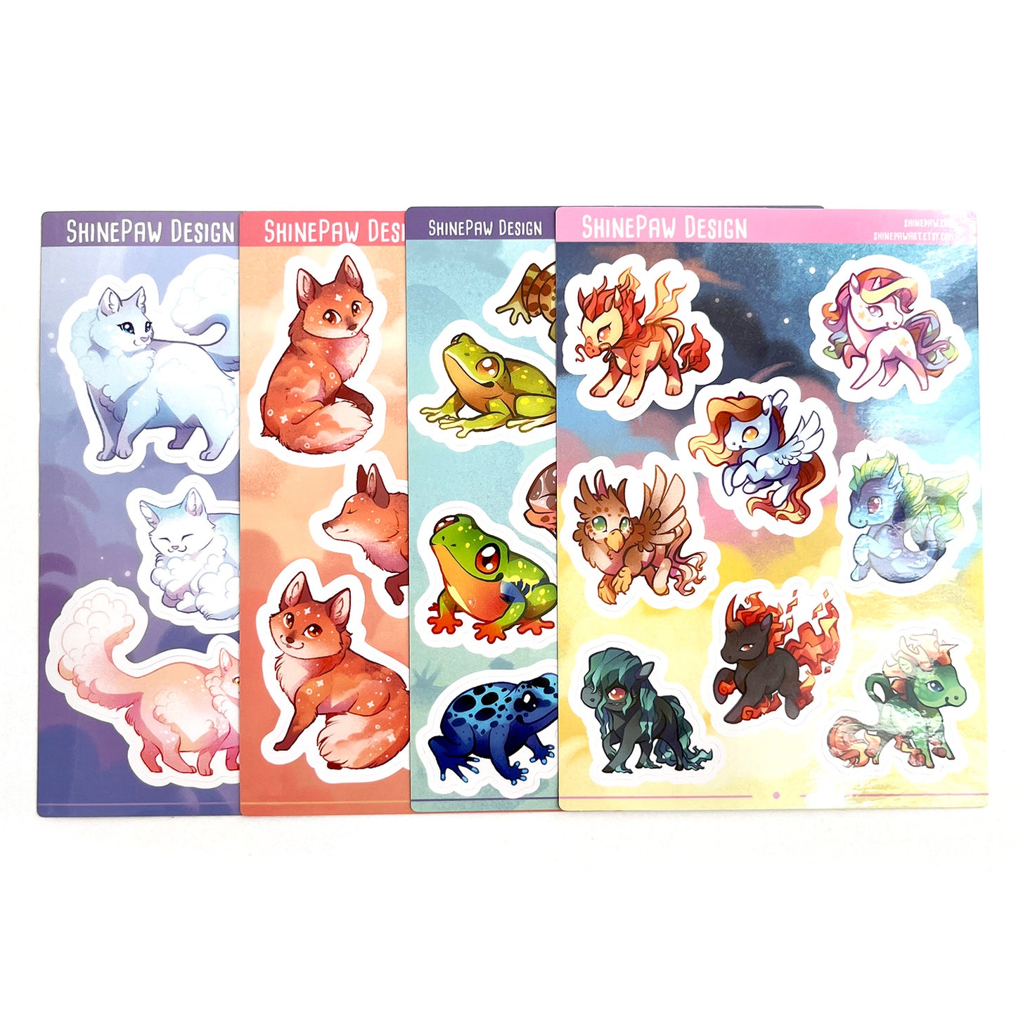 Sky Fox and Cloud Cat Sticker Sheets