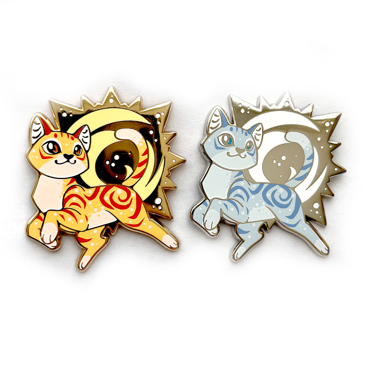 Gold Sunshine Cat Enamel Pin