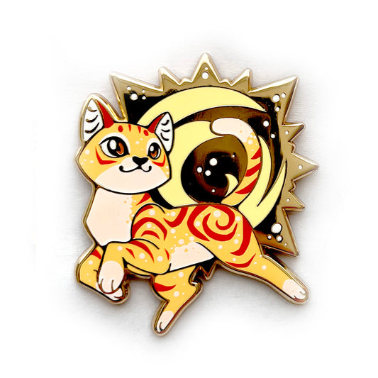 Gold Sunshine Cat Enamel Pin