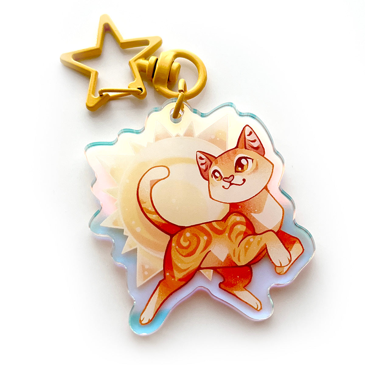 Sunshine Cat Rainbow Keychain Charm (Copy)