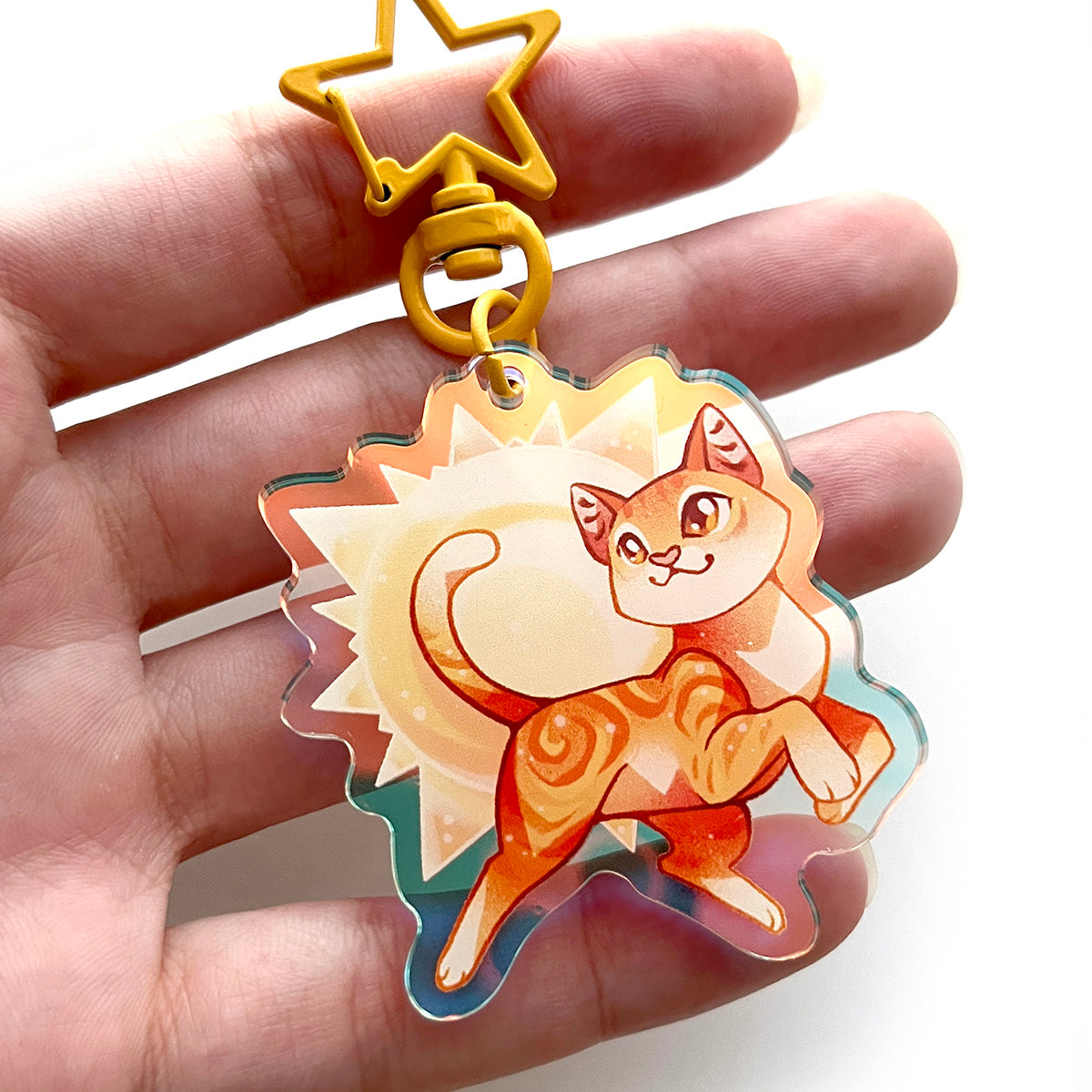 Sunshine Cat Rainbow Keychain Charm (Copy)