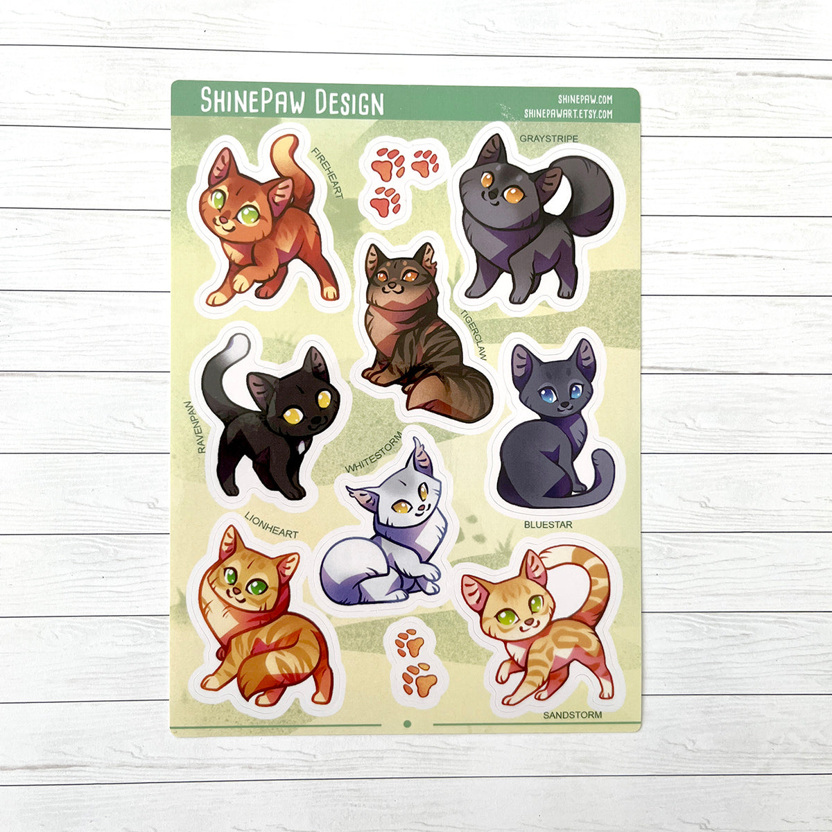 Warrior Cats Sticker Sheet - Thunder Clan 1
