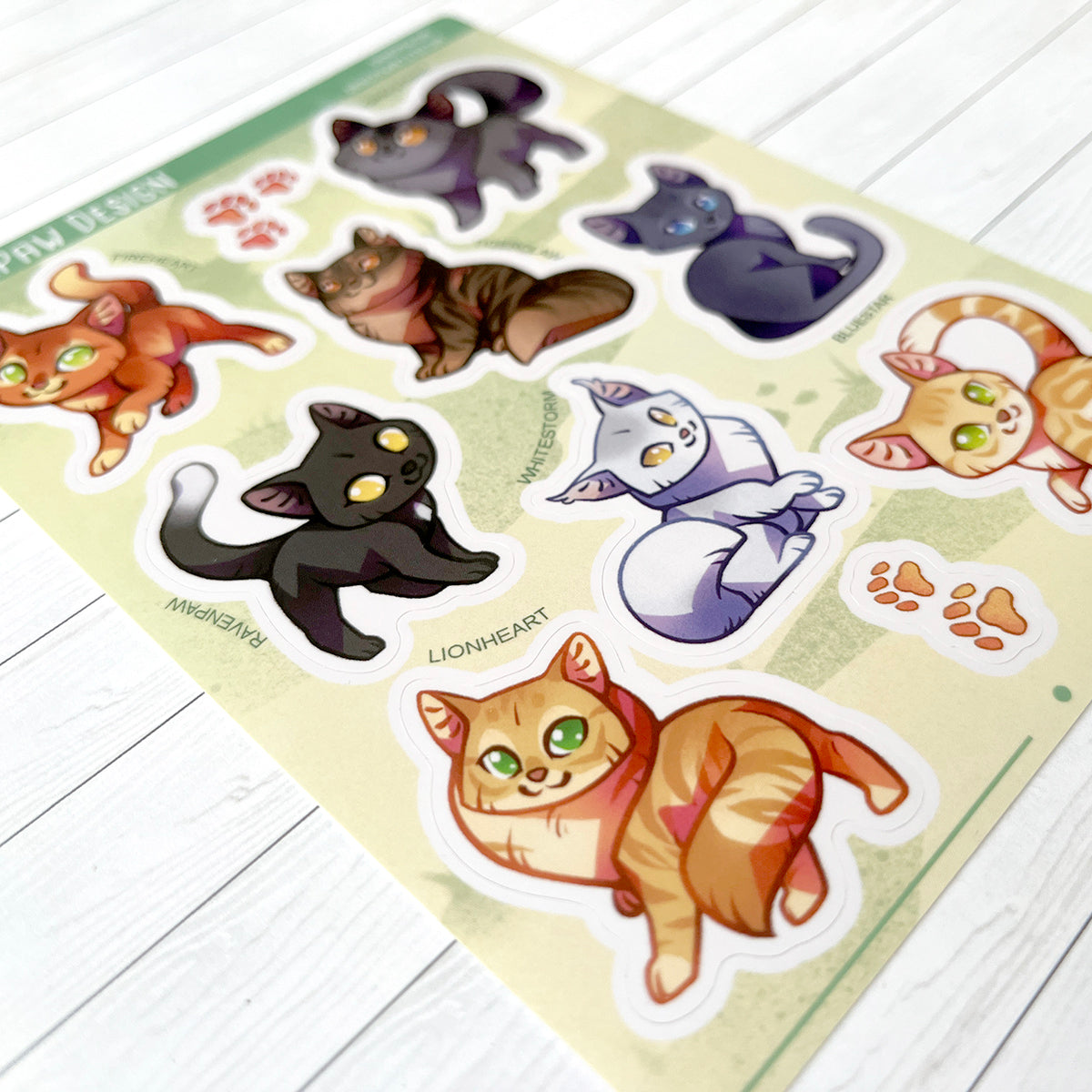 Warrior Cats Sticker Sheet - Thunder Clan 1