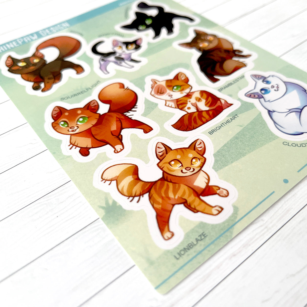 Warrior Cats Sticker Sheet - Thunder Clan 2