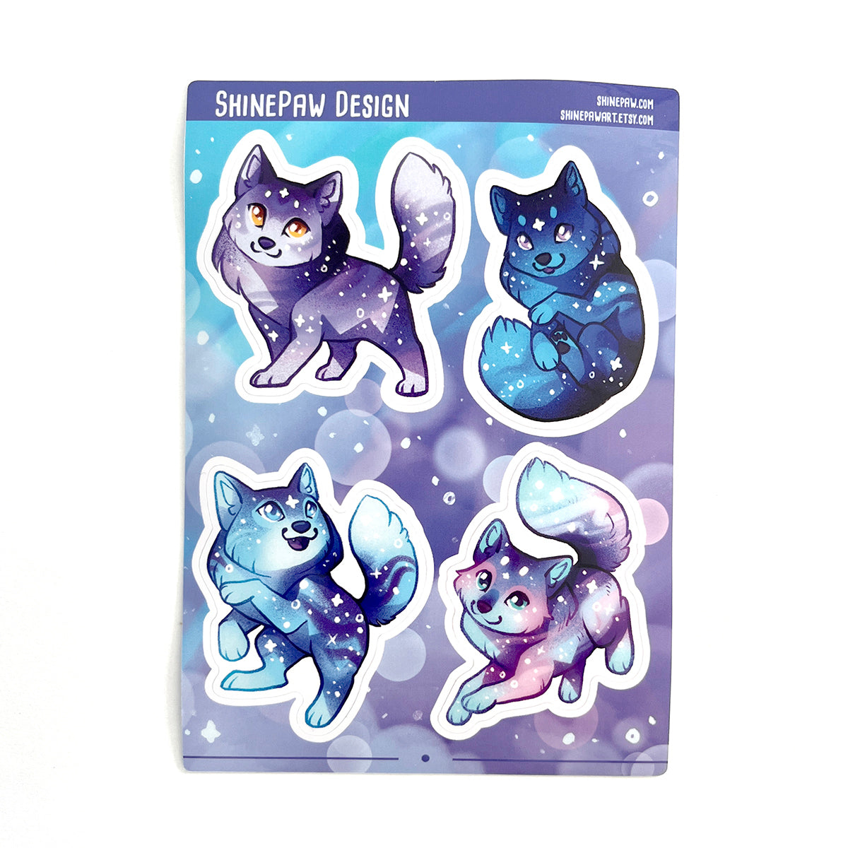 Milky Way Wolf Sticker Sheet