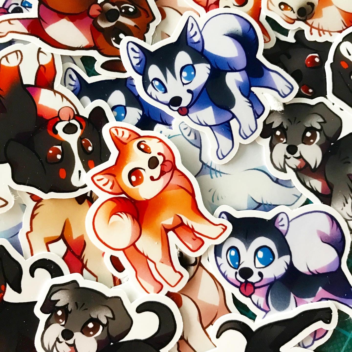 Cute Working Dogs Sticker Set