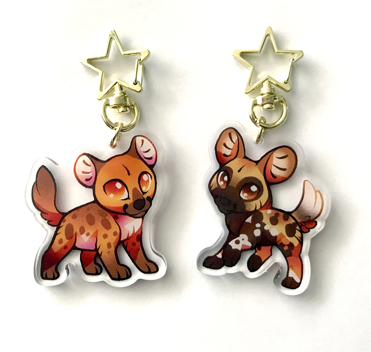 Painted Dog Keyring Charm